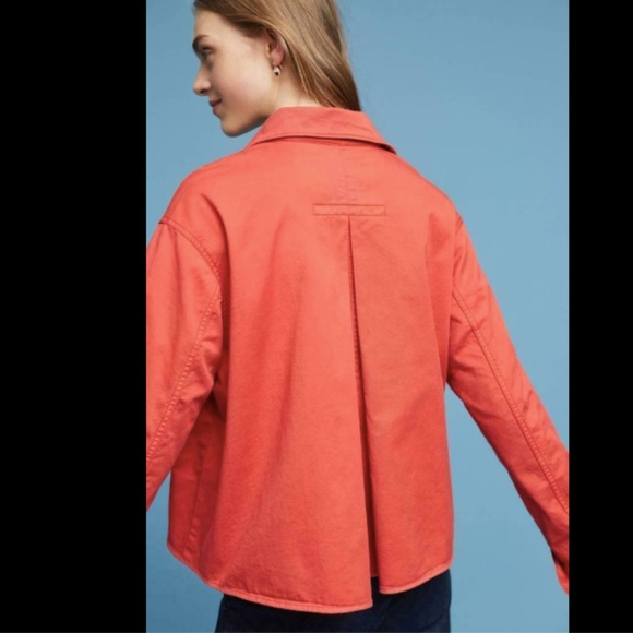 Chino Anthropologie Coral Pink Swing Jacket Button - Picture 4 of 8